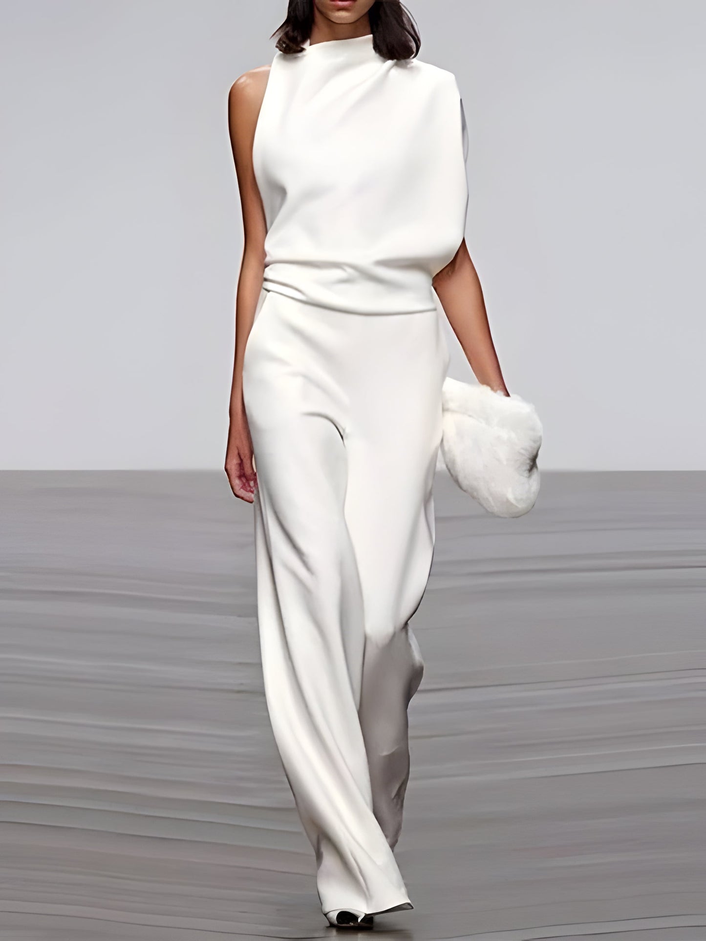 Women's Sleeveless Wide Leg Jumpsuit