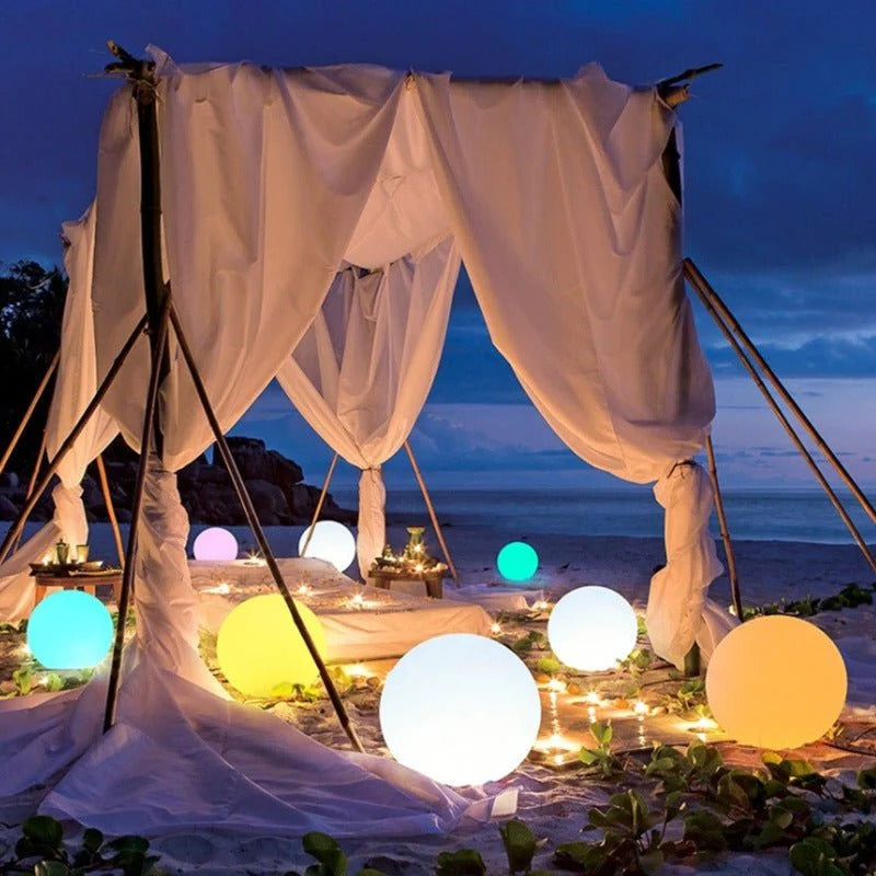 Waterproof Solar Globe Lamp - 16 Color LED Outdoor Light