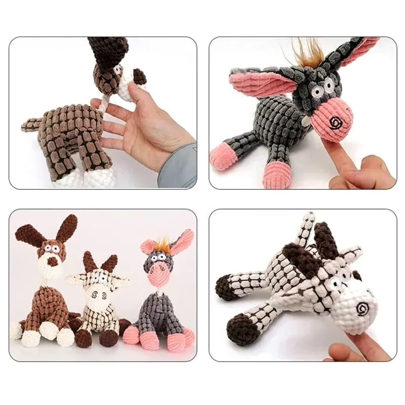 Durable Fun Plush Dog Toy with Squeaker