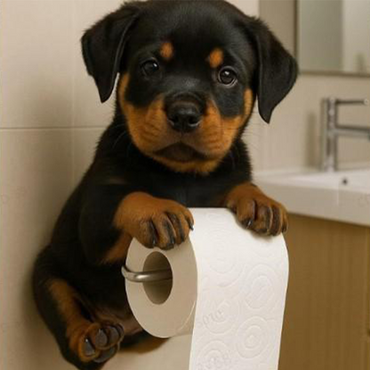 Fun Dog Paper Holder for Bathroom Decoration