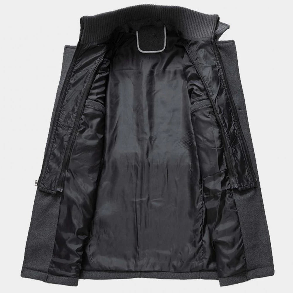 Warm Men's Double Layer Parka Coat