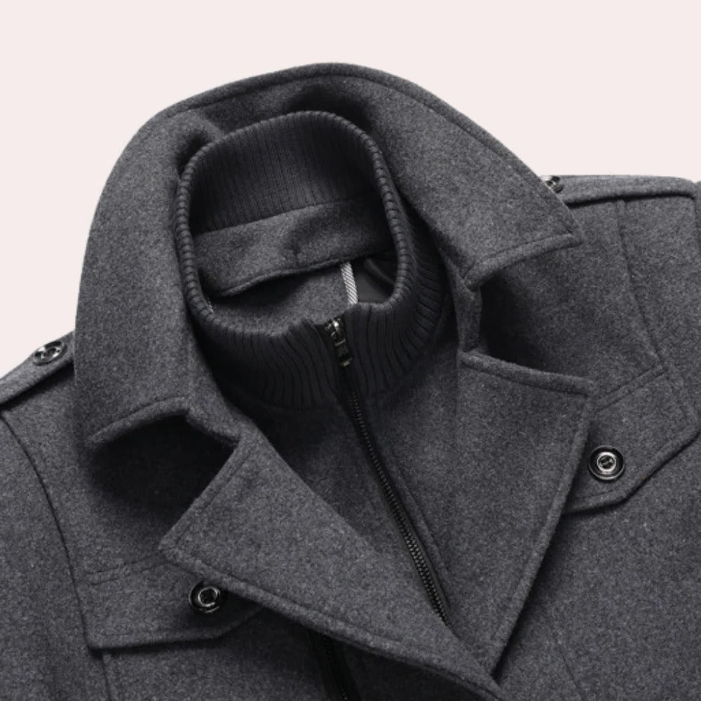Warm Men's Double Layer Parka Coat