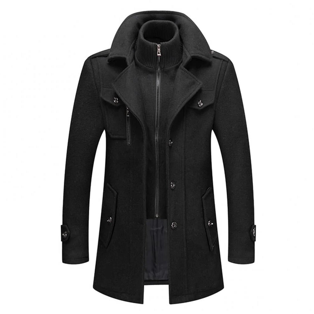 Warm Men's Double Layer Parka Coat