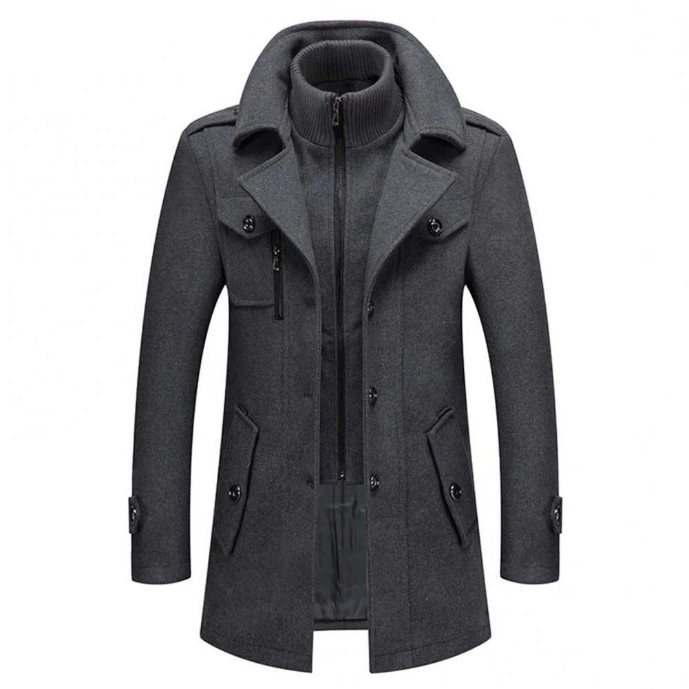 Warm Men's Double Layer Parka Coat