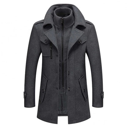 Warm Men's Double Layer Parka Coat