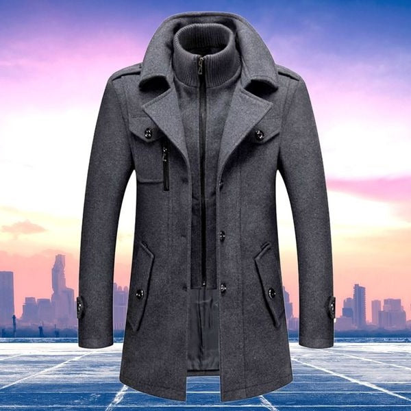 Warm Men's Double Layer Parka Coat