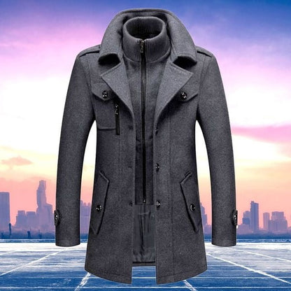 Warm Men's Double Layer Parka Coat