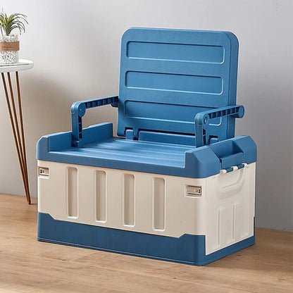Large Foldable Storage Chest Box with Lid and Bench - Halri