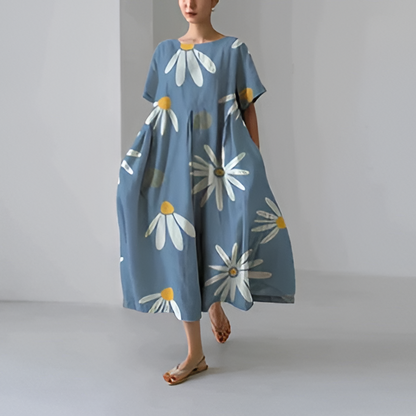 Stylish Floral Print Women's Dress