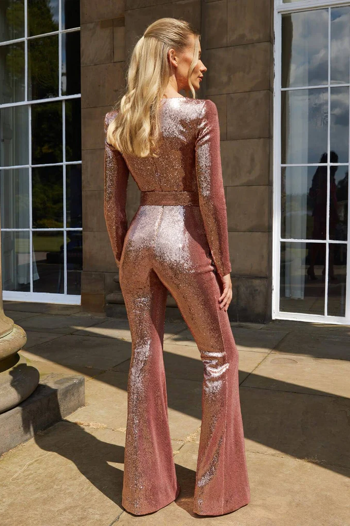 Glittery Full-Length Jumpsuit