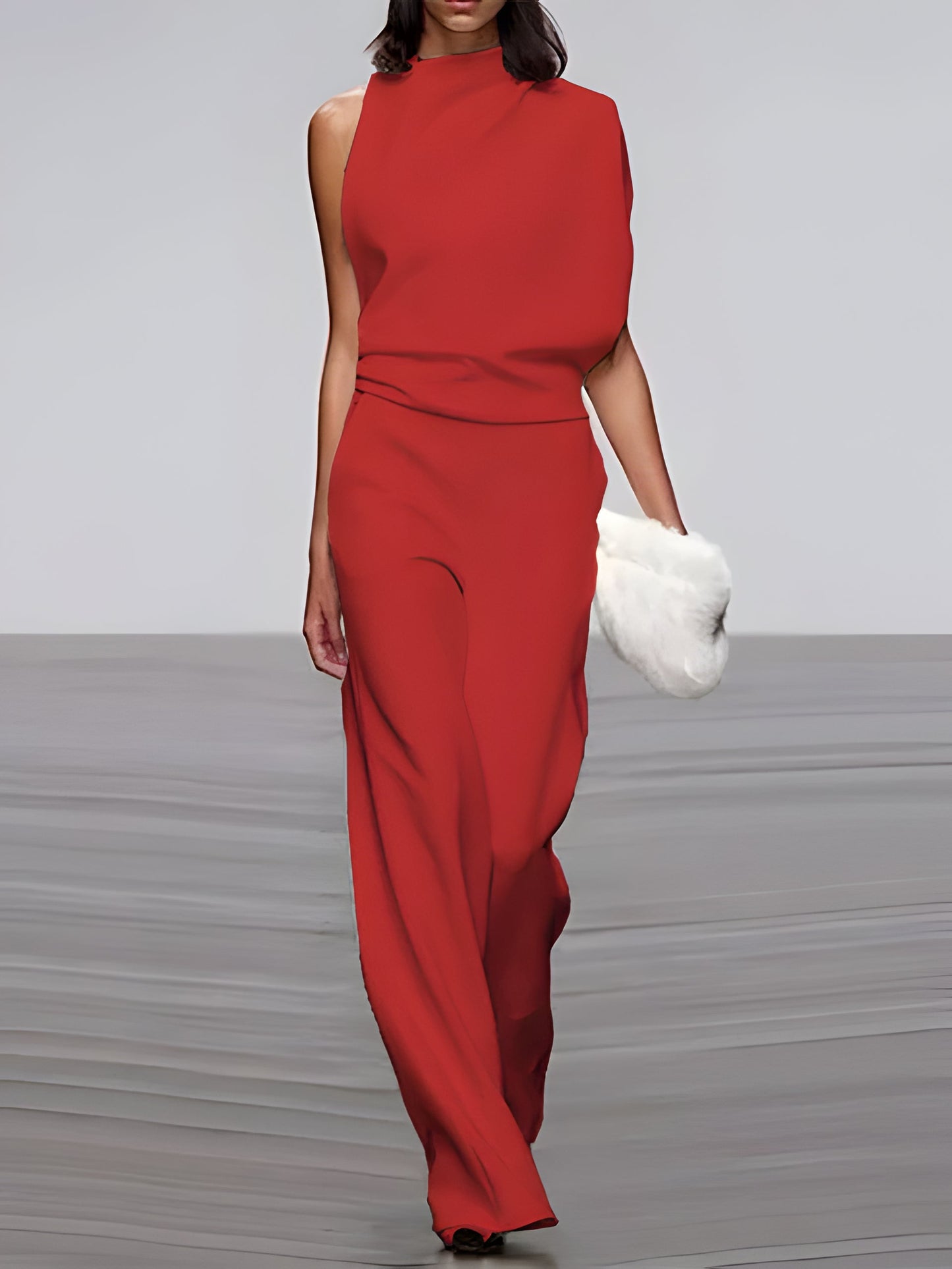 Women's Sleeveless Wide Leg Jumpsuit