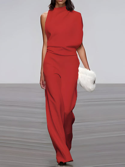 Women's Sleeveless Wide Leg Jumpsuit