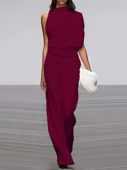 Women's Sleeveless Wide Leg Jumpsuit