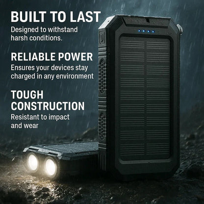 High Capacity Solar Portable Power Bank Waterproof Charger