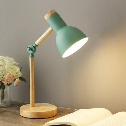 Rustic Wood LED Table Lamp