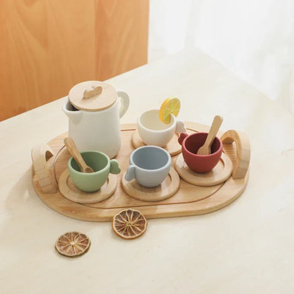 Natural Wood Silicone Tea Infuser Set