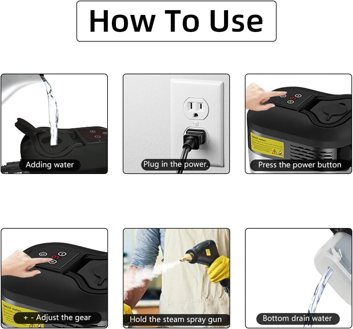 Powerful Heavy Duty Steam Cleaner with Accessories