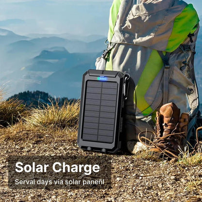 High Capacity Solar Portable Power Bank Waterproof Charger