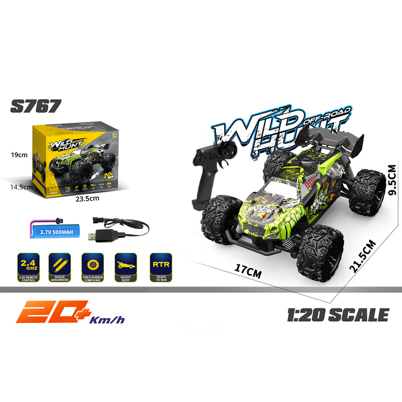 Fast RC Monster Truck 1:20 Scale Offroad Vehicle - Halri