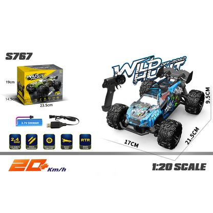 Fast RC Monster Truck 1:20 Scale Offroad Vehicle