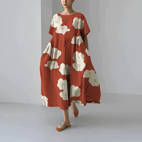 Stylish Floral Print Women's Dress