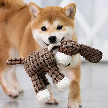 Durable Fun Plush Dog Toy with Squeaker