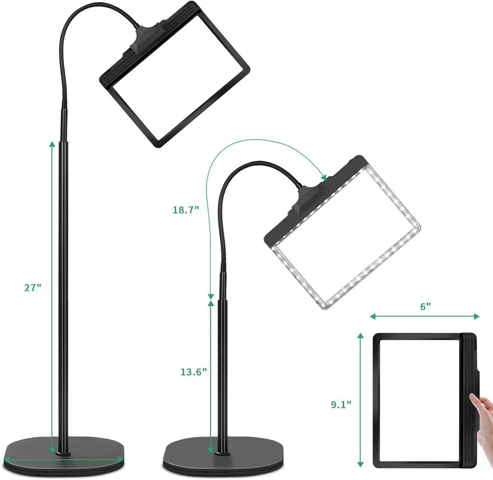 Bright LED Magnifying Lamp Glass