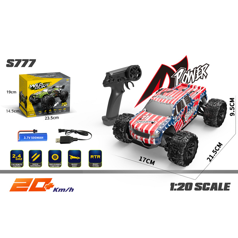 Fast RC Monster Truck 1:20 Scale Offroad Vehicle