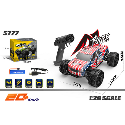 Fast RC Monster Truck 1:20 Scale Offroad Vehicle