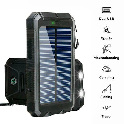 High Capacity Solar Portable Power Bank Waterproof Charger