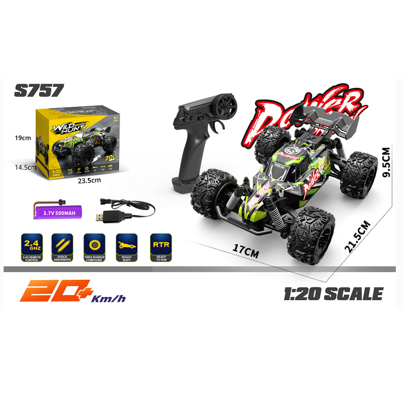 Fast RC Monster Truck 1:20 Scale Offroad Vehicle