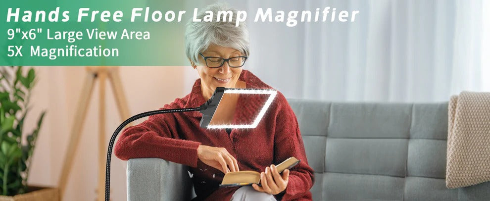 Bright LED Magnifying Lamp Glass