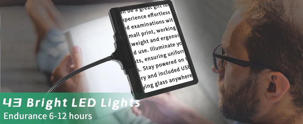 Bright LED Magnifying Lamp Glass