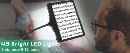Bright LED Magnifying Lamp Glass