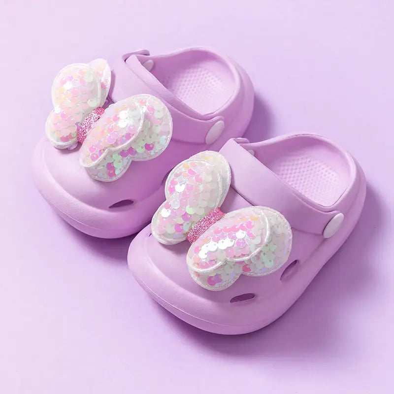 Sparkly Girl Sandals with Glitter Wings