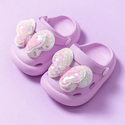 Sparkly Girl Sandals with Glitter Wings