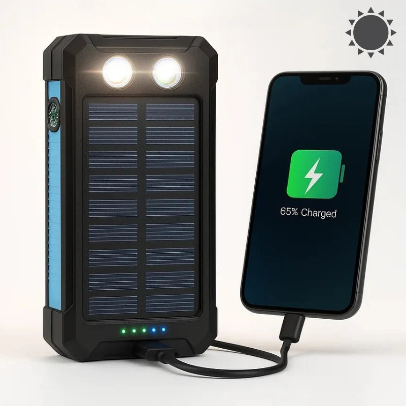 High Capacity Solar Portable Power Bank Waterproof Charger