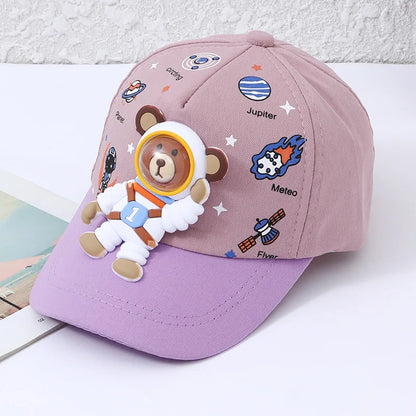 Fun Kids Baseball Cap with Cute Bear Designs