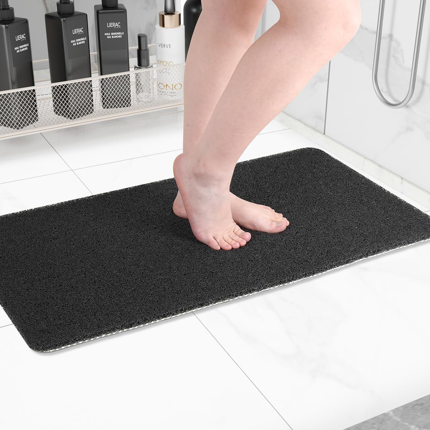 Grip Bathroom Shower Mat with Fast Drainage and Support