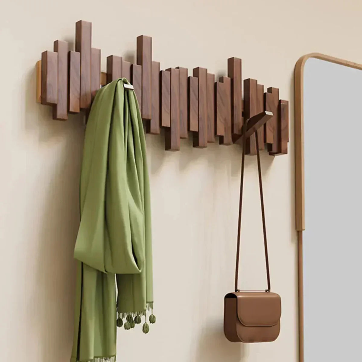 Stylish Wood Wall Panel for Entryway Organization