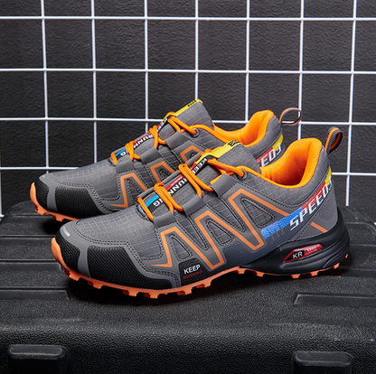 Tough Outdoor Hiking Boots Blue Green