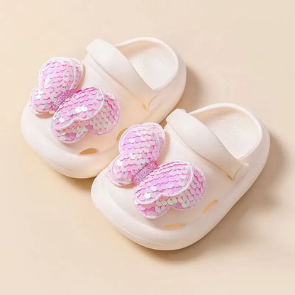 Sparkly Girl Sandals with Glitter Wings