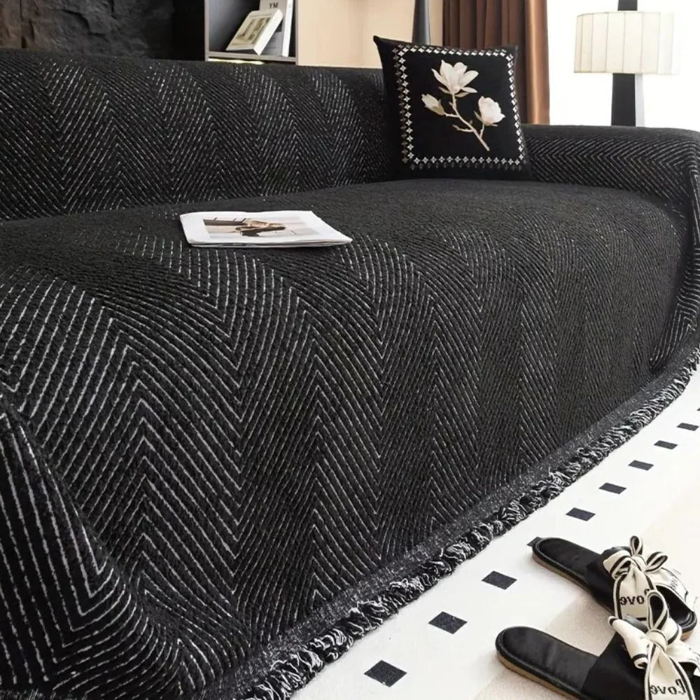 Plaid Pattern Sofa Slipcover - Halri