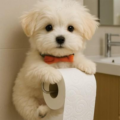 Fun Dog Paper Holder for Bathroom Decoration