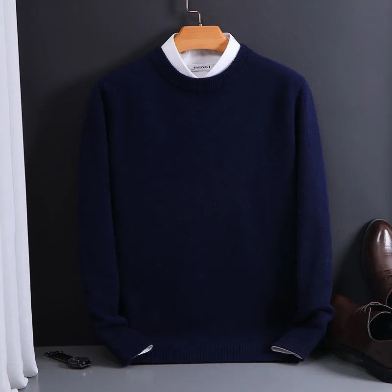 Luxurious Warm Men's Cashmere Crew Sweater
