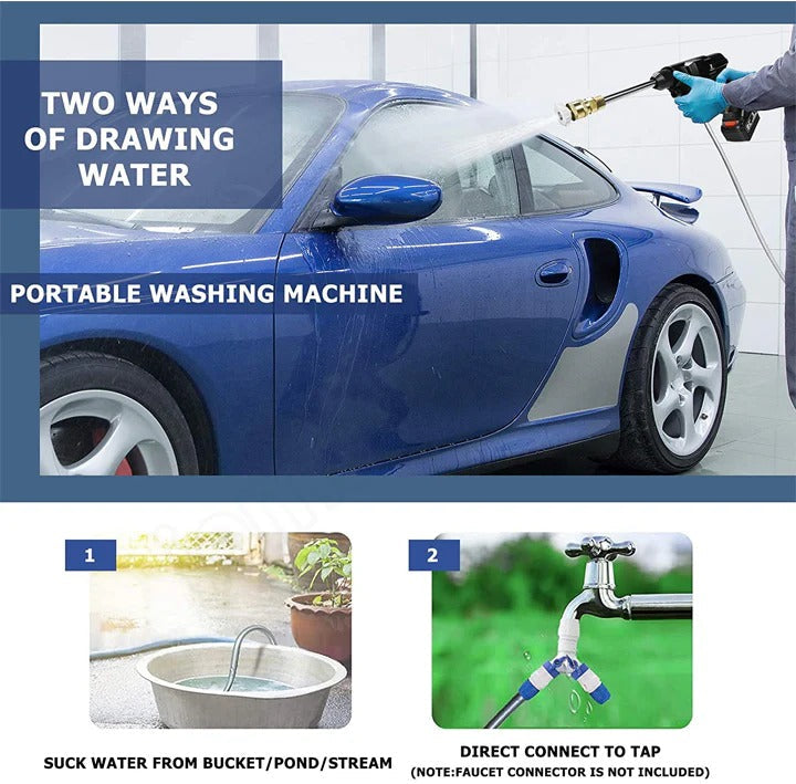Portable Power Washer with 2 Rechargeable Batteries