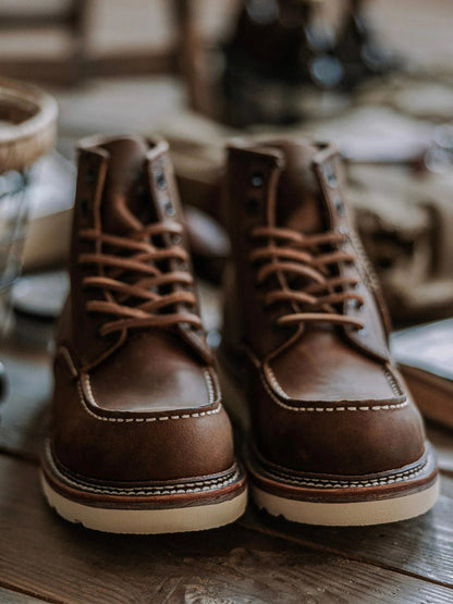 Men's Premium Leather Lace Up Work Boots