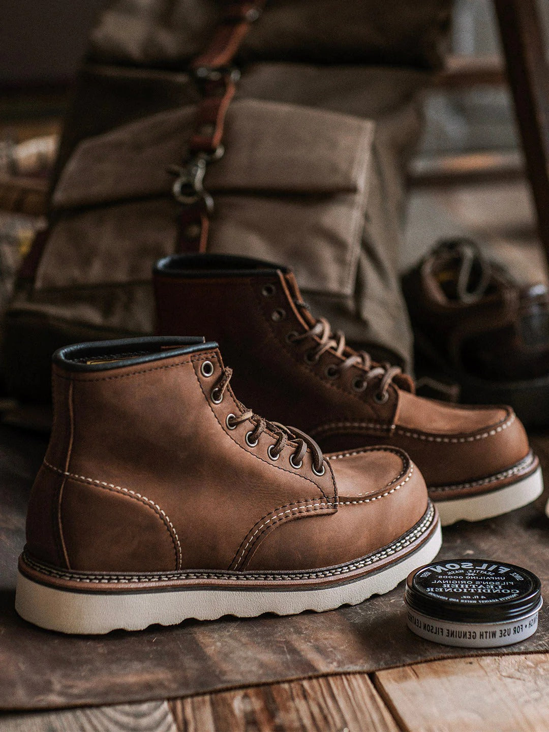 Men's Premium Leather Lace Up Work Boots