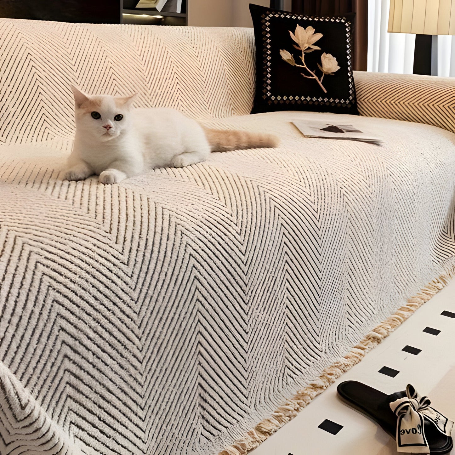 Plaid Pattern Sofa Slipcover