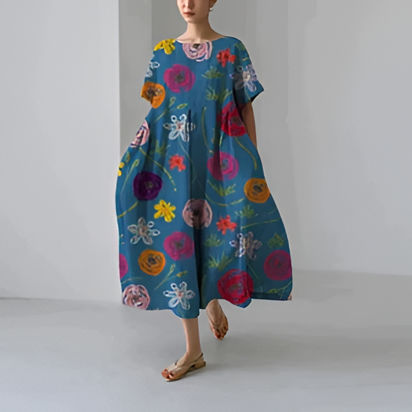 Stylish Floral Print Women's Dress